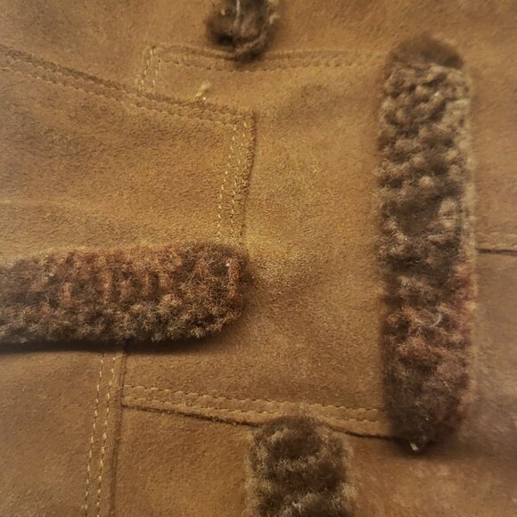 VINTAGE ECCO Ladies  Suede Winter Boots Brown Size 38 - Picture 13 of 13